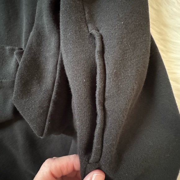 AllSaints size M Dahlia Drape Black Open Front Cardigan - Picture 8 of 10